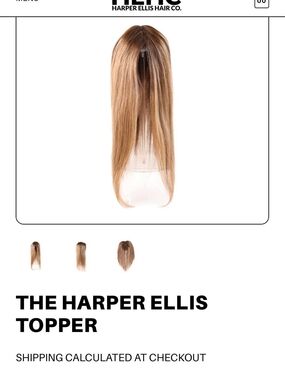 Harper Ellis Topper - Light Brown Straight Hair Topper